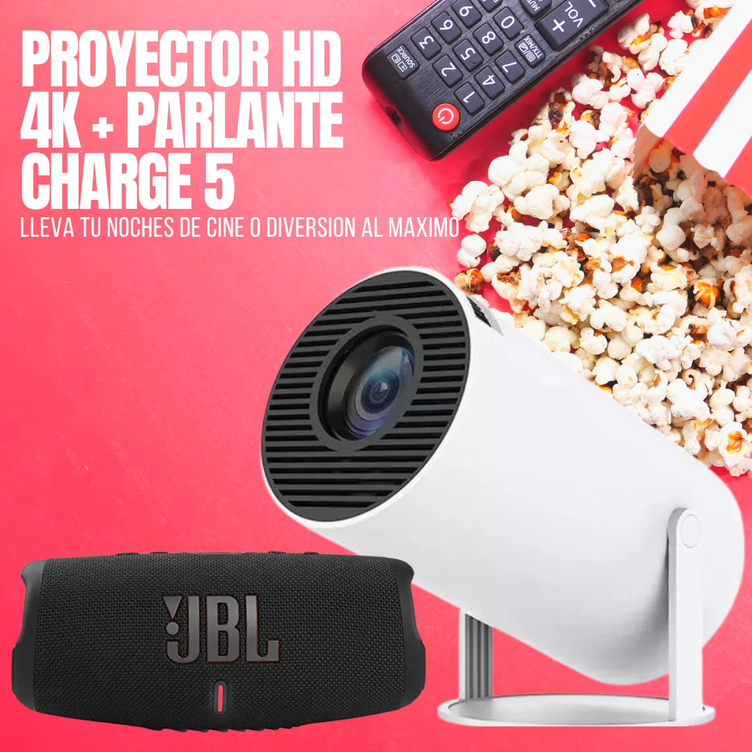 PROYECTOR HY300 + PARLANTE JBL CHARGE5